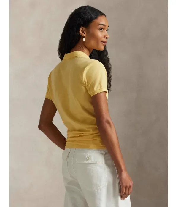 Поло Джули slim fit Polo Ralph Lauren, желтый — фото 3