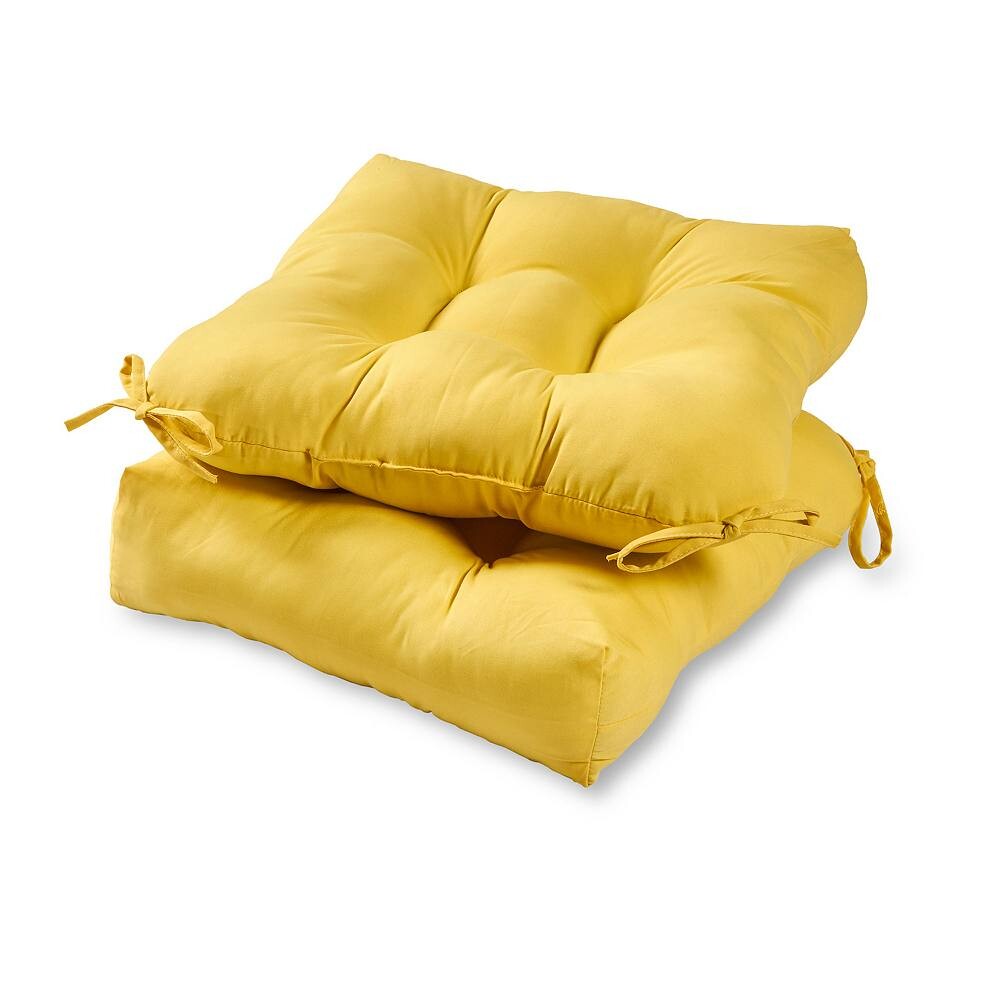 

Greendale Home Fashions 2 шт. Квадратные подушечки для уличных стульев, цвет Sunglow