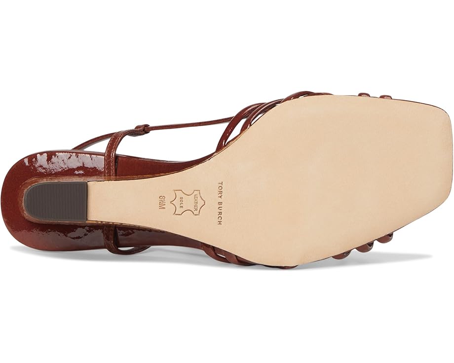 Туфли Tory Burch Multi Strap Wedge Sandals 75mm, цвет Russet Brown/Russet Brown — фото 3