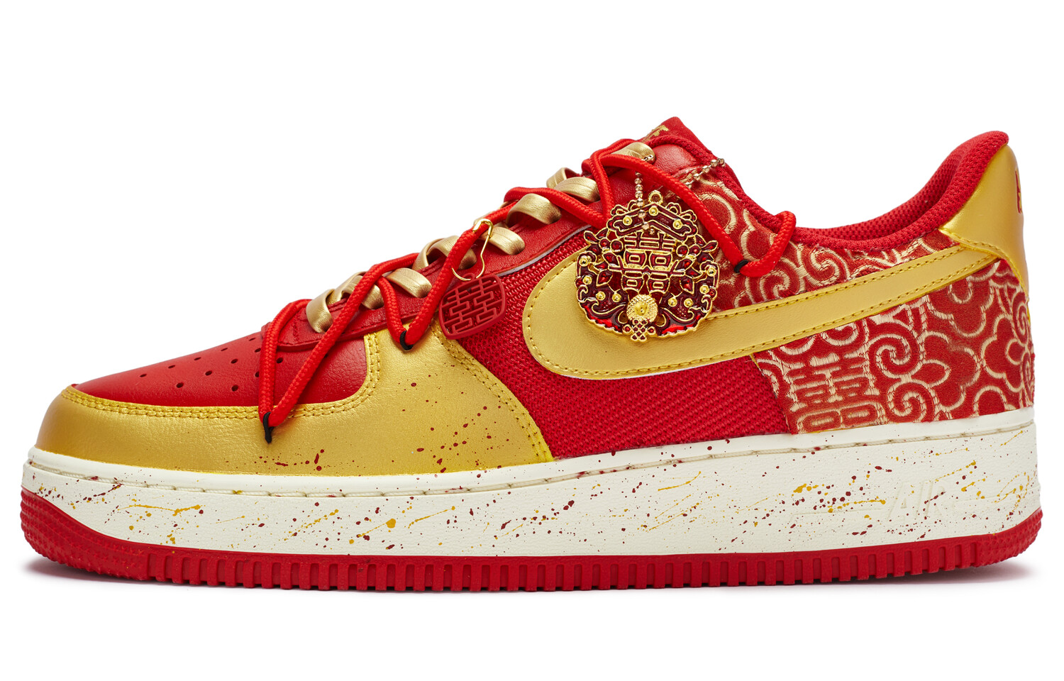 

Кроссовки Nike Air Force 1 Skateboard Shoes Men Low-Top Gold