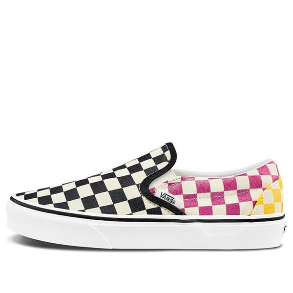 

Кроссовки classic slip-on 'glitter check - multi' Vans, черный