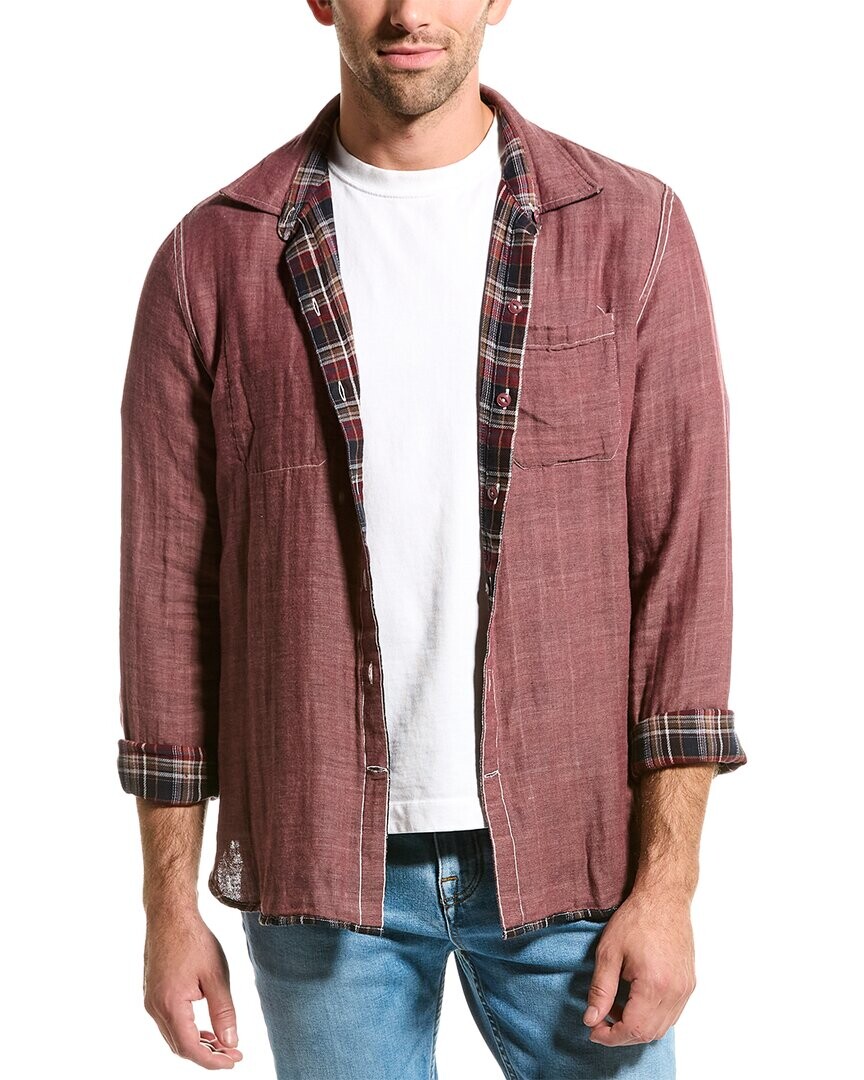 

Двусторонняя марлевая рубашка John Varvatos, красный
