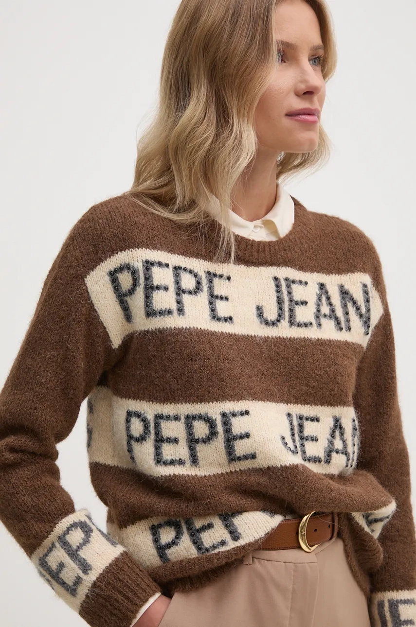 

HELMI свитер из смесовой шерсти Pepe Jeans, коричневый