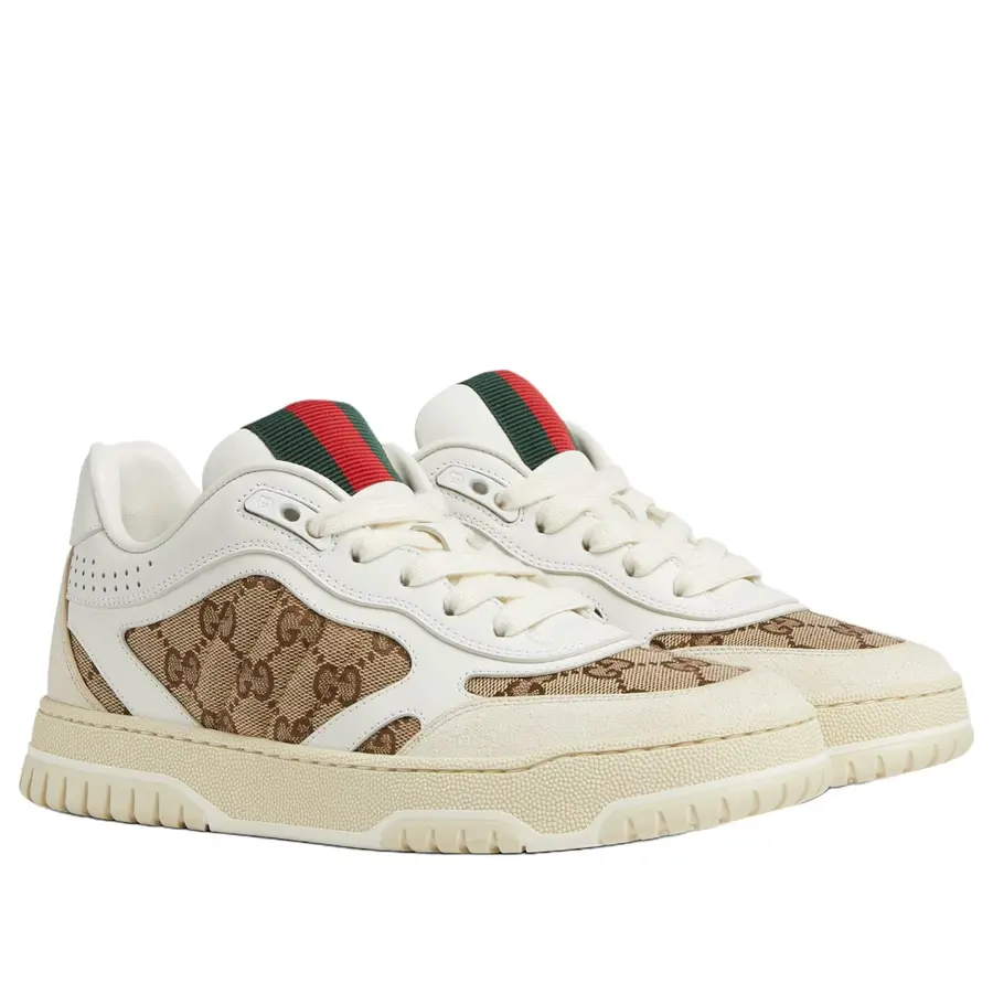 Кроссовки (WMNS) Gucci Re-Web 'GG Canvas White Beige', белый — фото 2