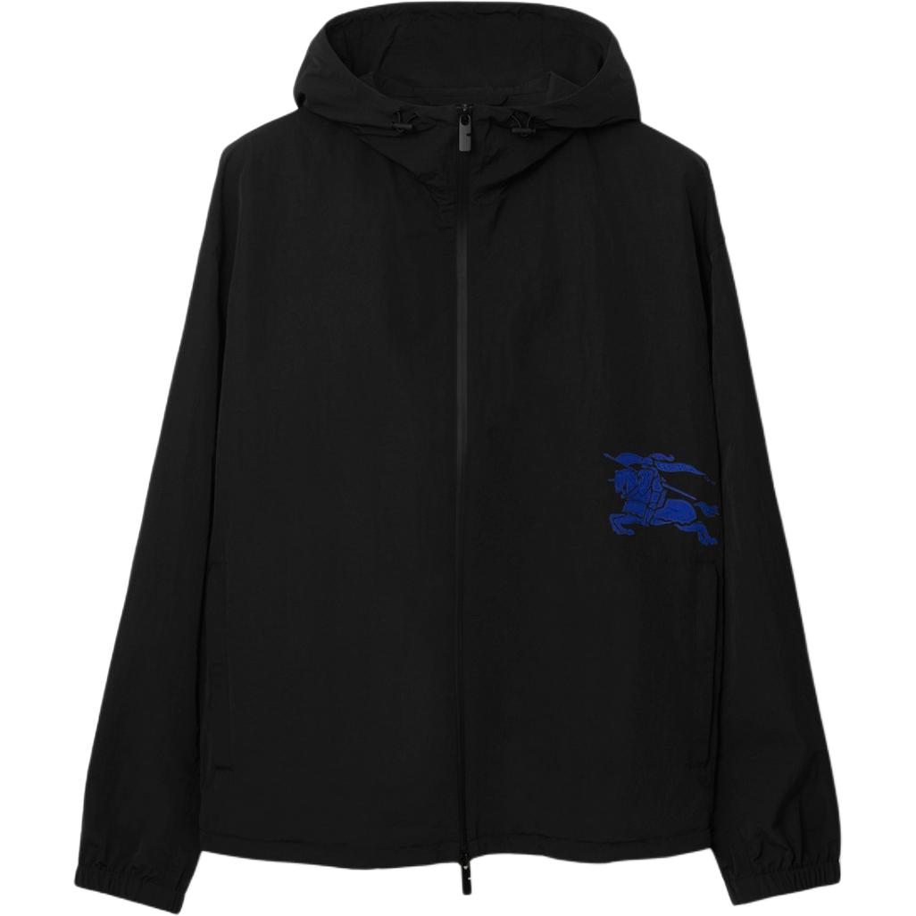 

Куртка с капюшоном на молнии с мотивом рыцаря-всадника Burberry, черная, Черный, Куртка с капюшоном на молнии с мотивом рыцаря-всадника Burberry, черная