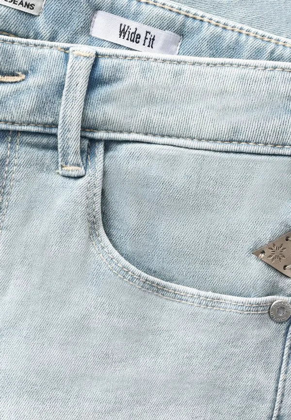Широкие прямые джинсы Indian Blue Jeans, Used Light Denim — фото 3