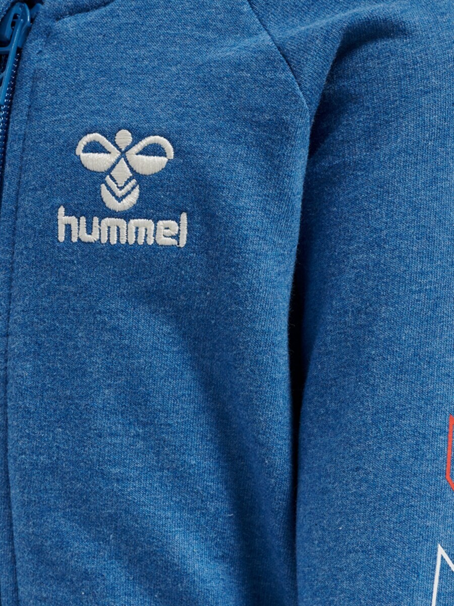 Худи Hummel Athletic Zip-Up Hoodie Glen, цвет mottled blue — фото 4