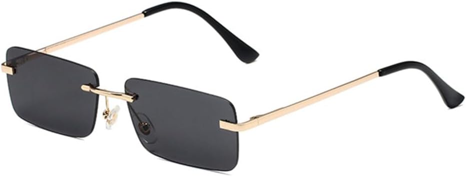 

Маленькие солнцезащитные очки без оправы для женщин и мужчин, винтажные солнцезащитные очки, разноцветные прямоугольные очки с защитой от УФ-излучения UV400 LANGSER, 10