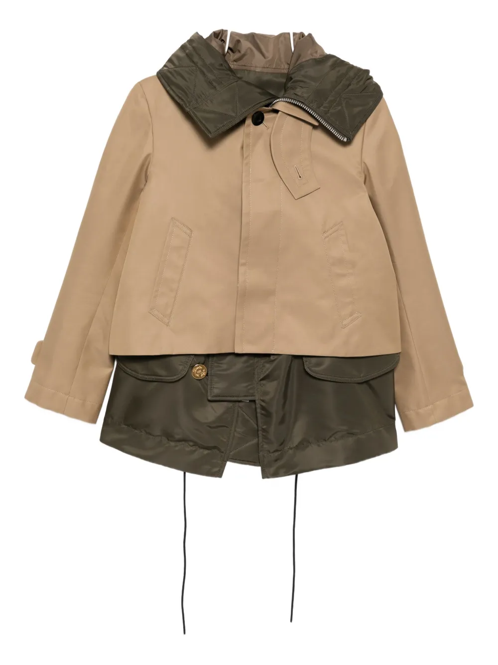 

Двухслойная куртка SACAI, нейтральный