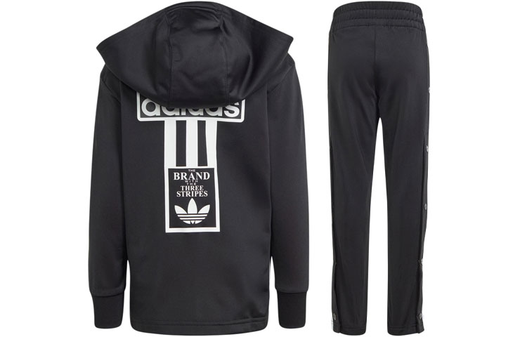 Повседневная спортивная черная детская футболка Adidas Originals — фото 3