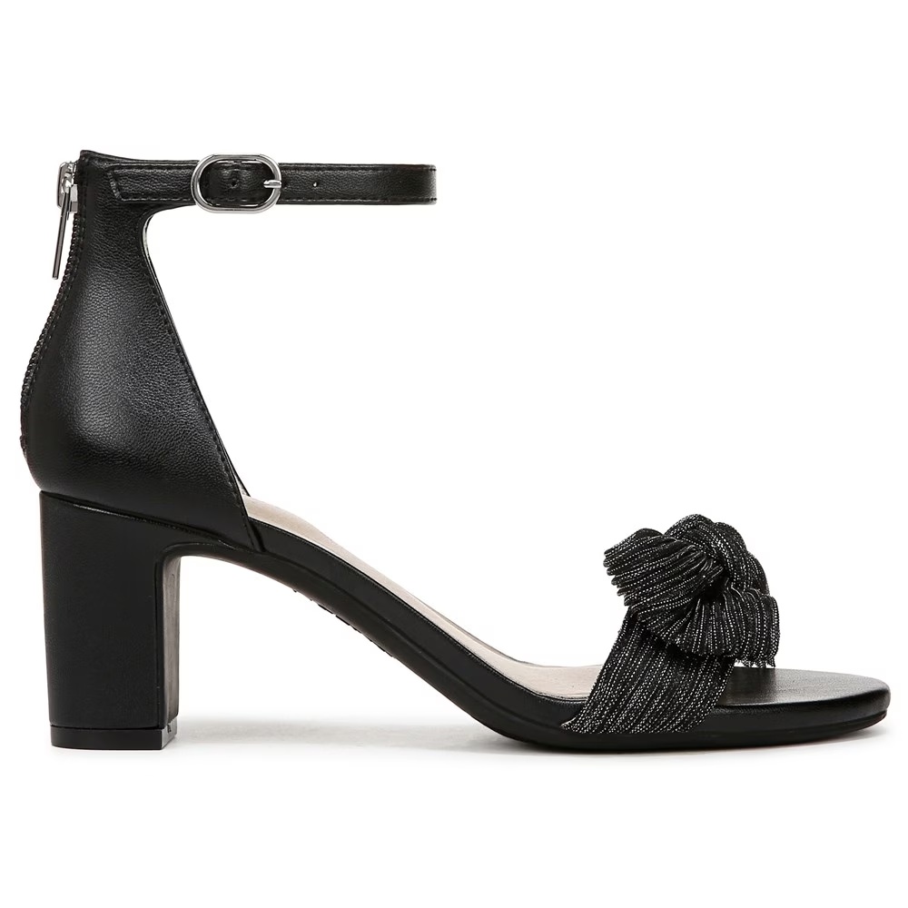 Женские босоножки на каблуке Florence bow от Lifestride, black faux leather — фото 2