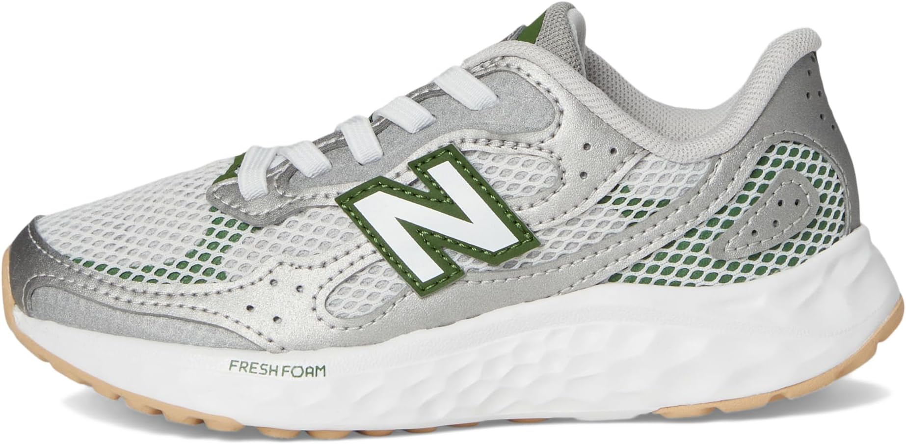 Кроссовки New Balance Kids  Fresh Foam Arishi Lux Bungee Lace, Raincloud/Dark Silver Metallic — фото 4