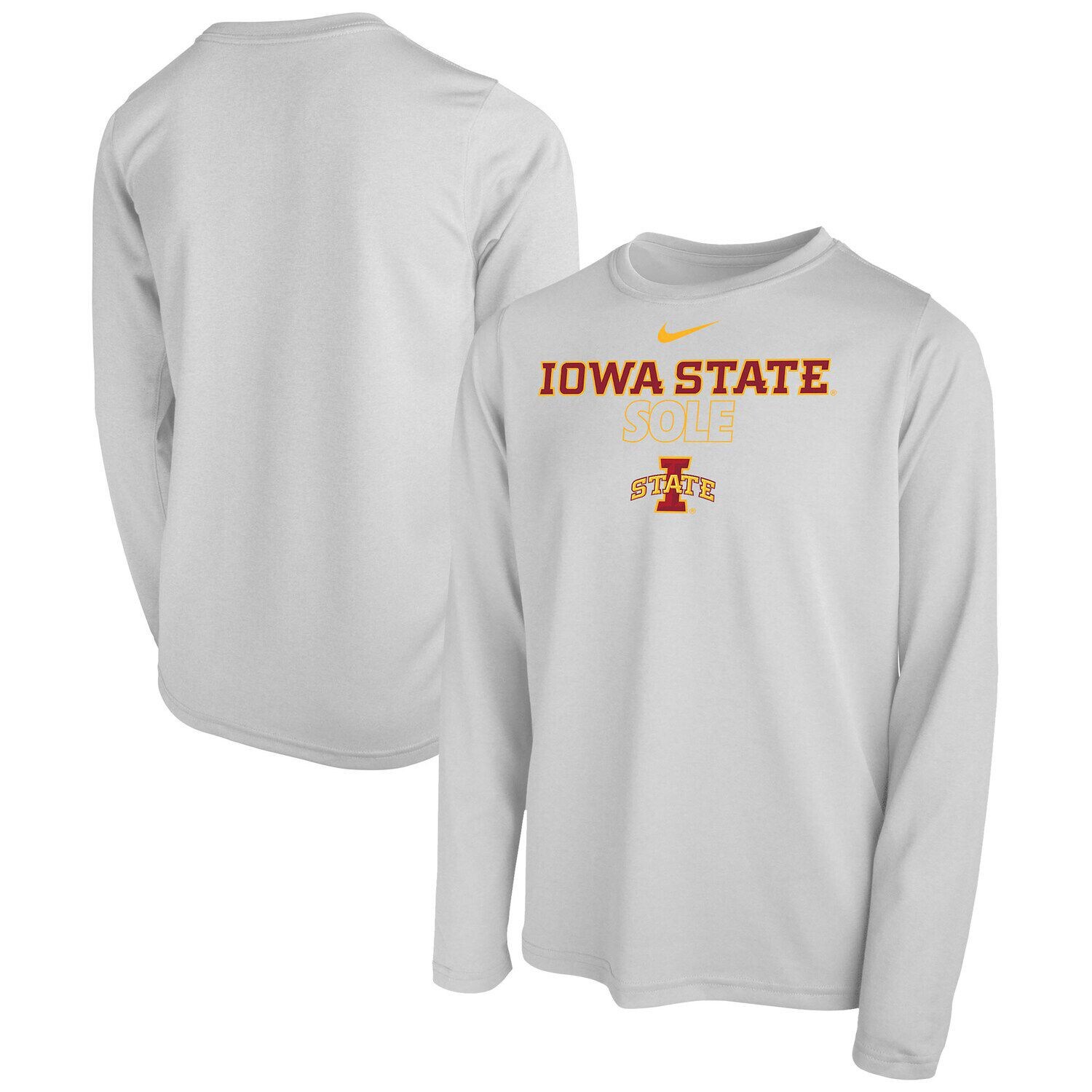 

Молодежная футболка Nike White Iowa State Cyclones 2023 On Court Sole Bench Nike