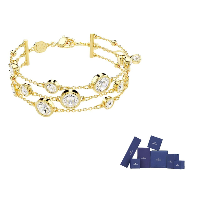 

Swarovski Позолоченный металлический браслет с искусственными кристаллами Gold