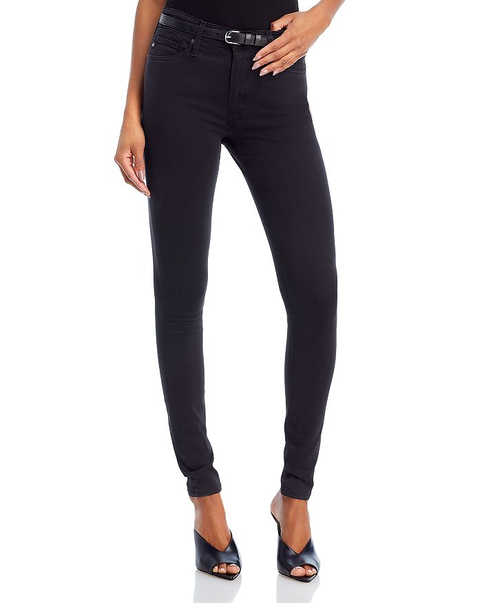 

Джинсы-скинни Farrah High-Rise Sateen Skinny черного цвета AG, черный