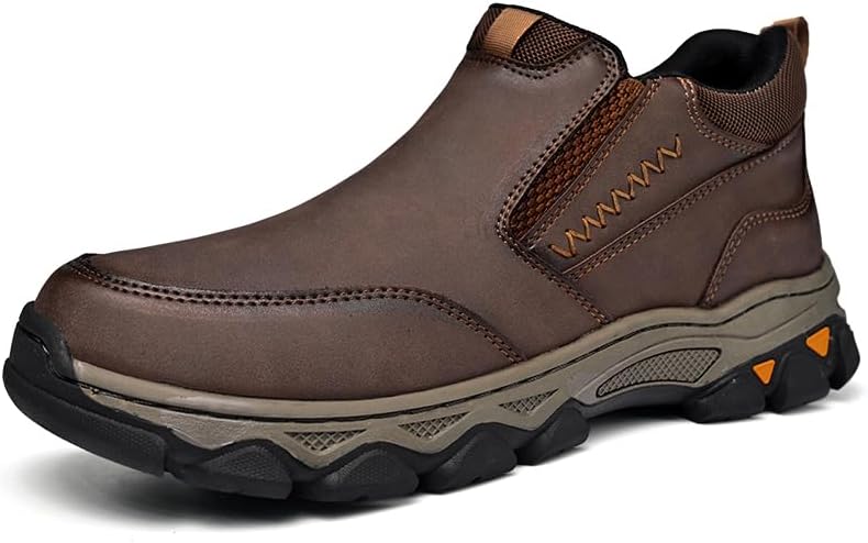 

Мужские слипоны MOSTELO, повседневные лоферы, классические для работы, офиса и улицы, высокие, коричневый