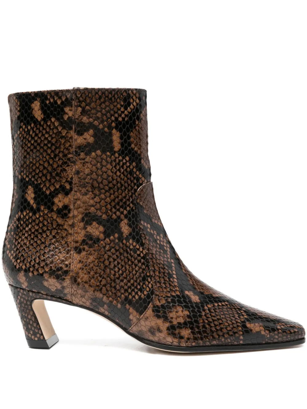 Ботильоны с тиснением Stassi Stuart Weitzman, коричневый