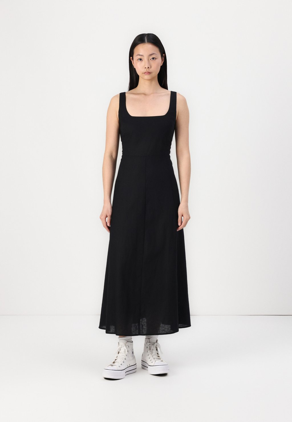 

Платье макси SQUARE NECK MAXI GAP, черный