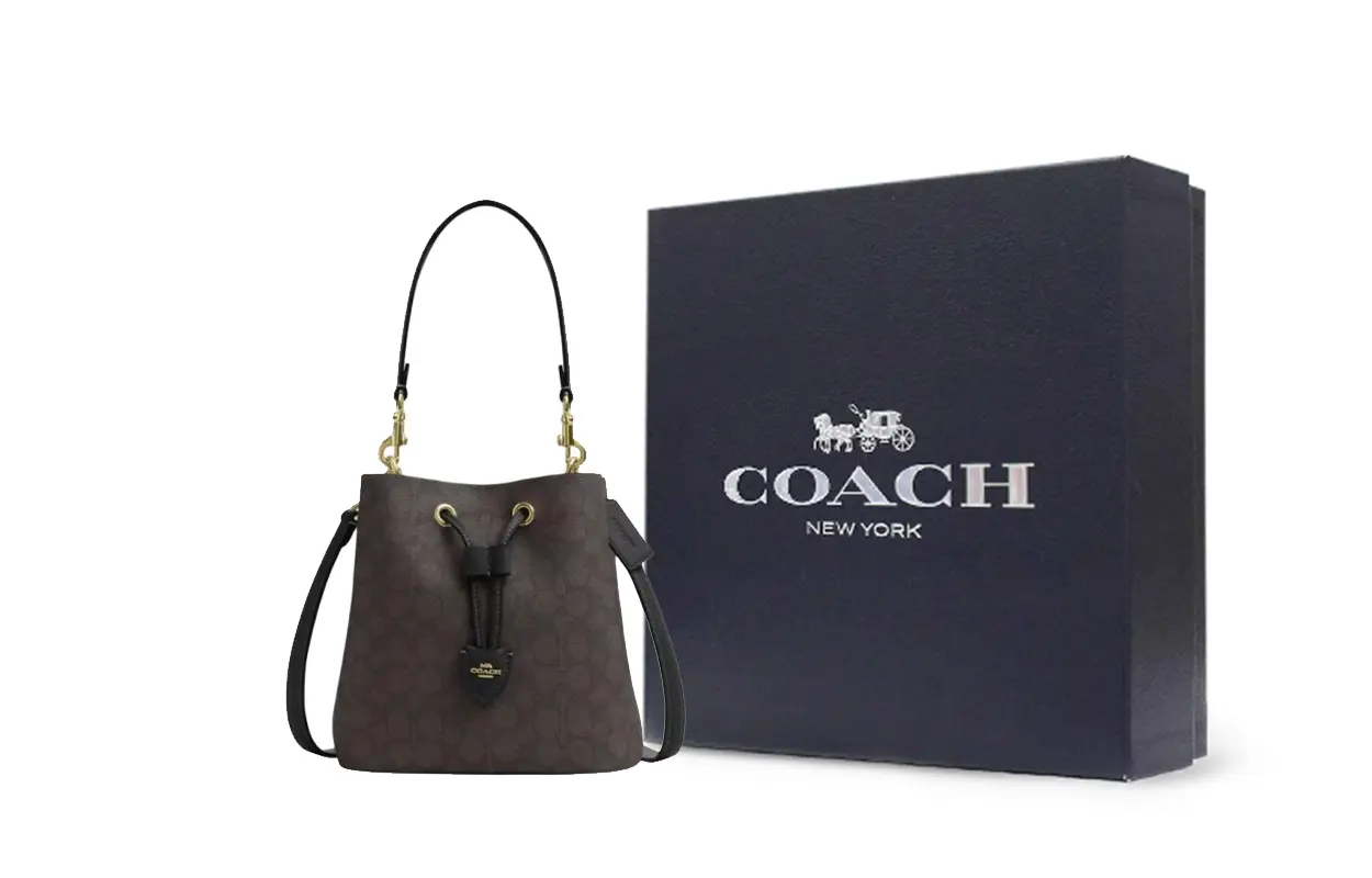 

COACH Роуэн Сумка женская маленькая из искусственной кожи кофе