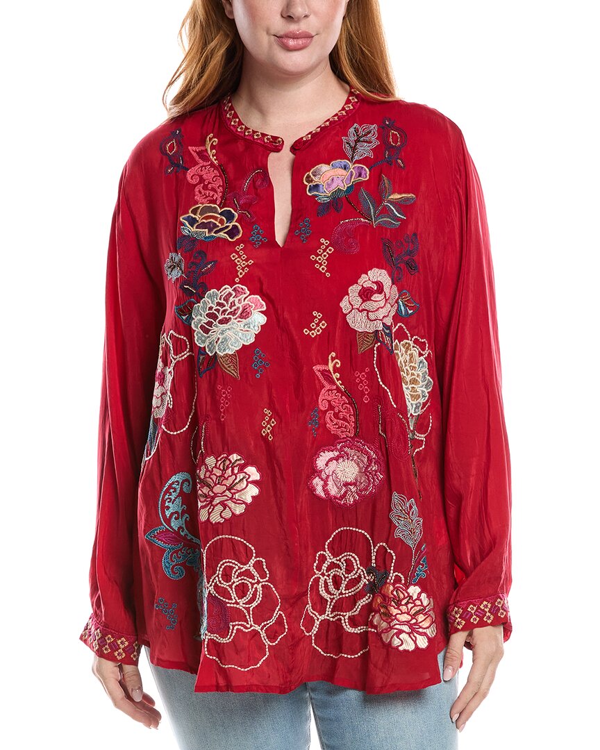 

Джонни Вас Плюс Блузка Марсия Johnny Was, красный