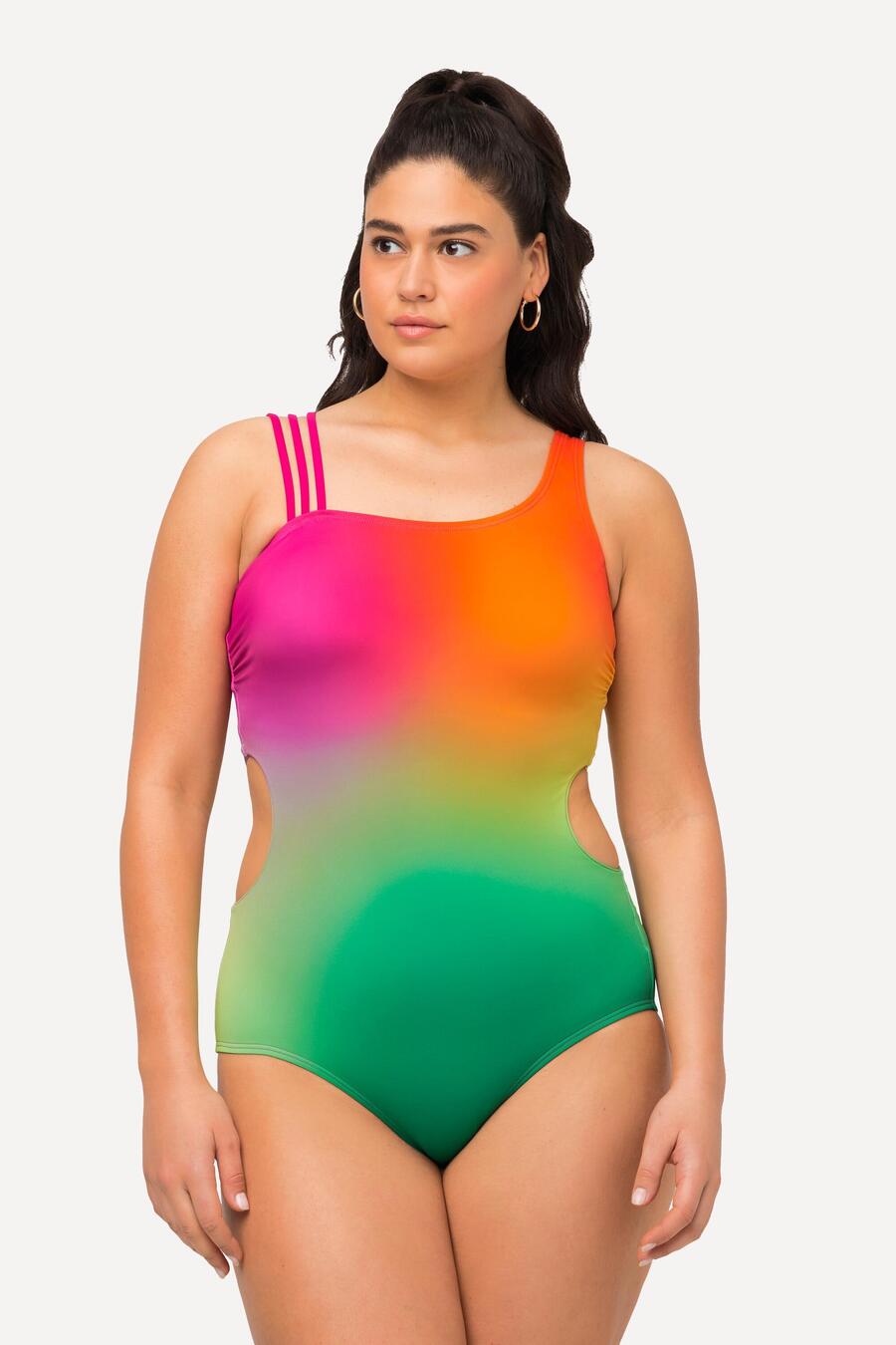 

ULLA POPKEN Женский купальник с вырезами, мягкими чашками и тремя бретельками.