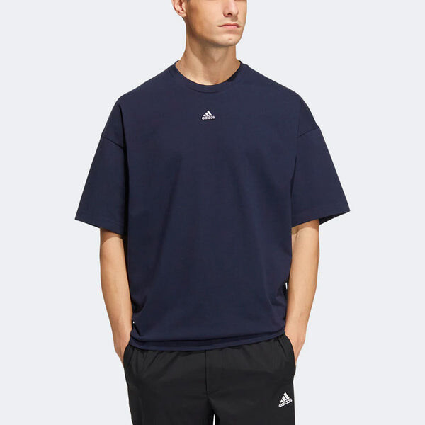 Футболка Adidas Short Sleeve Tee 'Navy', синий — фото 2