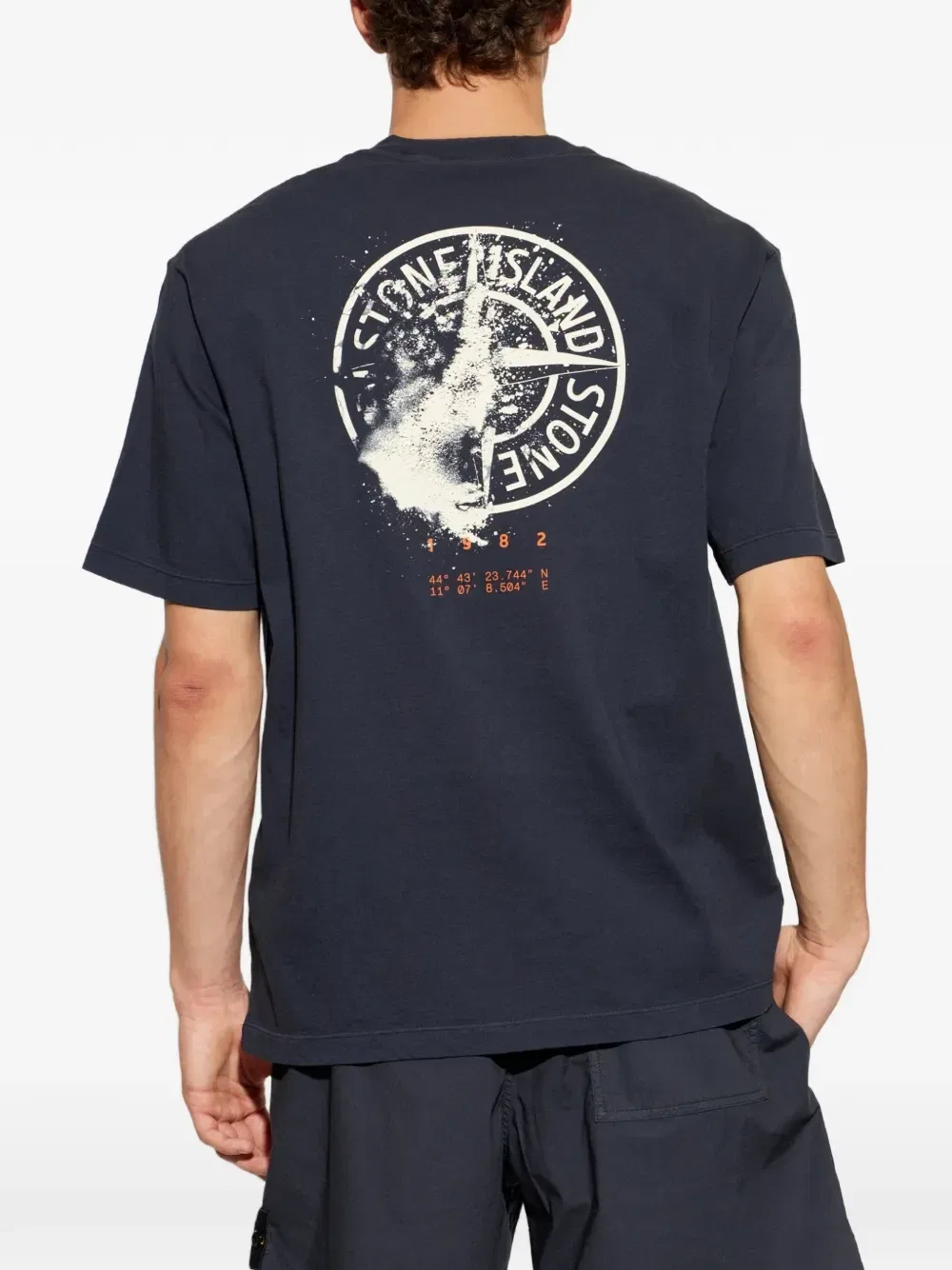 Футболка из чесаного джерси Stone Island, синий — фото 4