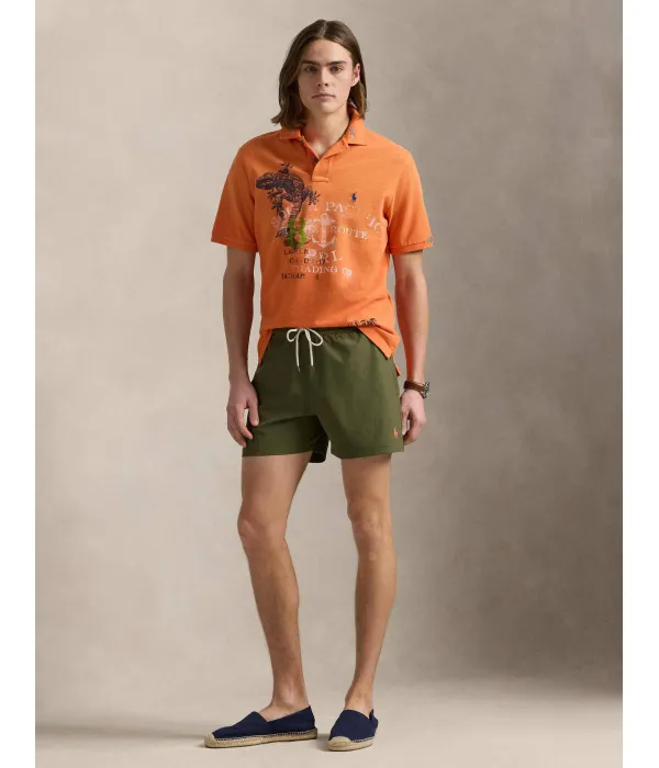 Пляжные шорты Slim fit Polo Ralph Lauren, зеленый — фото 3