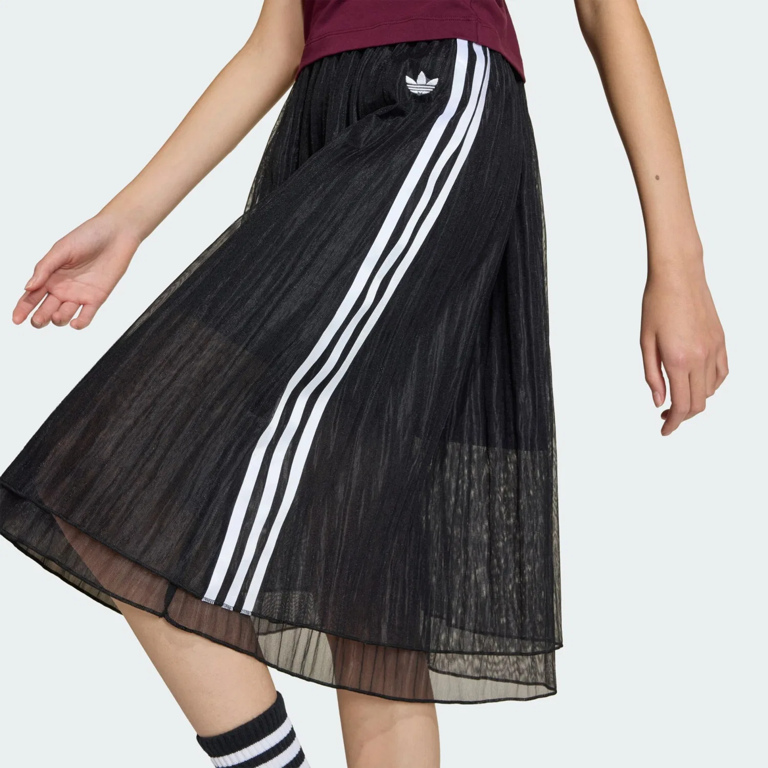Юбка Adidas Originals черного цвета — фото 4