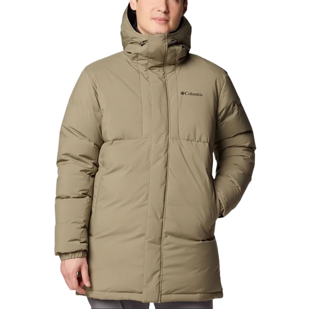 

Columbia Мужская пуховая куртка светло-коричневого цвета, модель 397, с капюшоном, утепленная