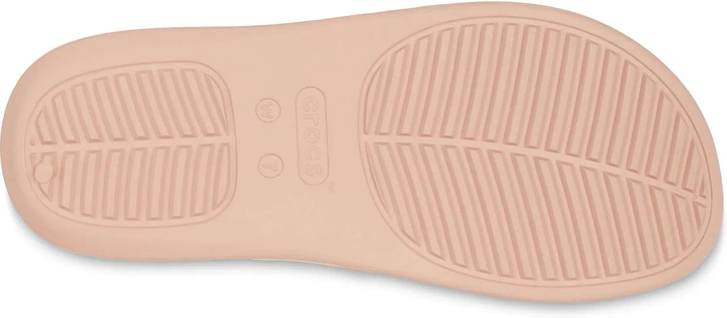 Женские шлепанцы Crocs Getaway на платформе из лакированной кожи, Pink Caramel Beige — фото 3