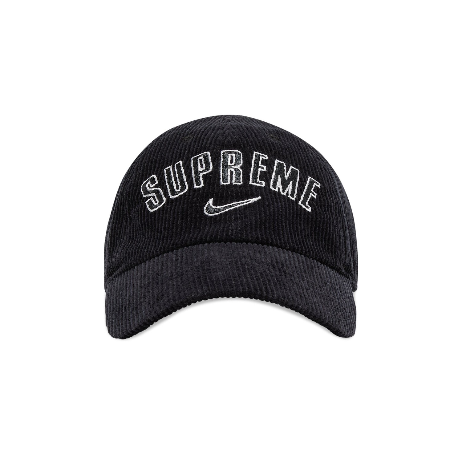 

Вельветовые кроссовки Supreme x Nike Arc с 6 панелями, черный цвет