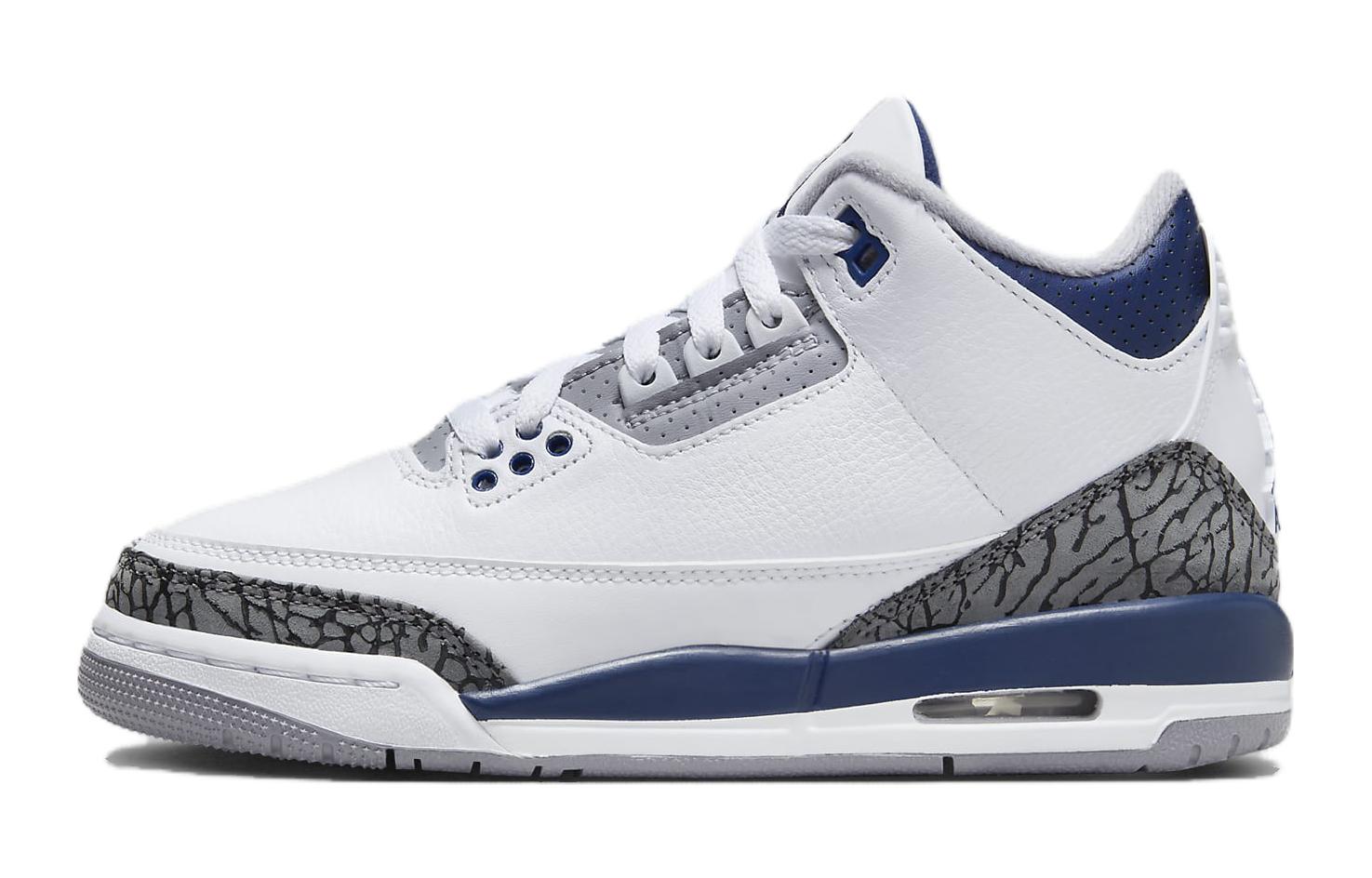 

Jordan Air Jordan 3 Детские кроссовки для скейтбординга GS, White