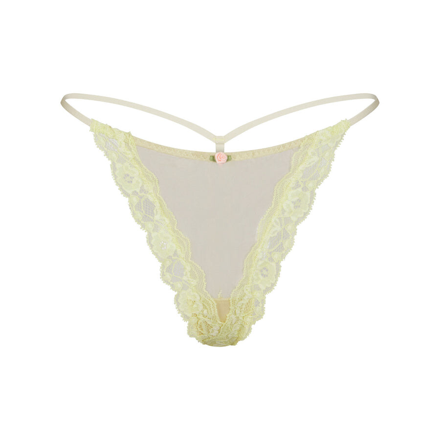 

Стринг-стринги SKIMS Skims Romance Lace, цвет Sage