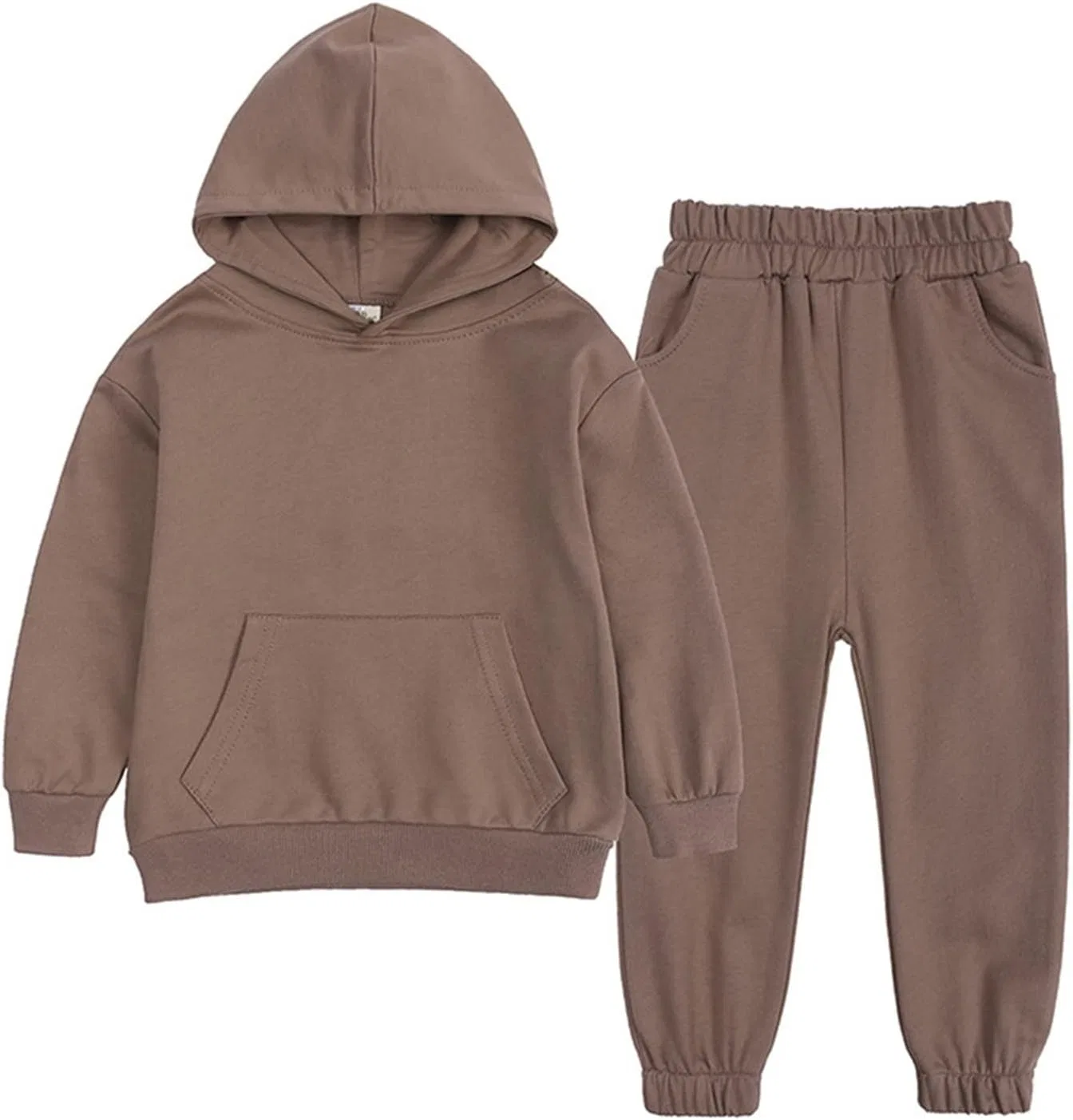 Детский спортивный костюм из флиса, Generic, кофе