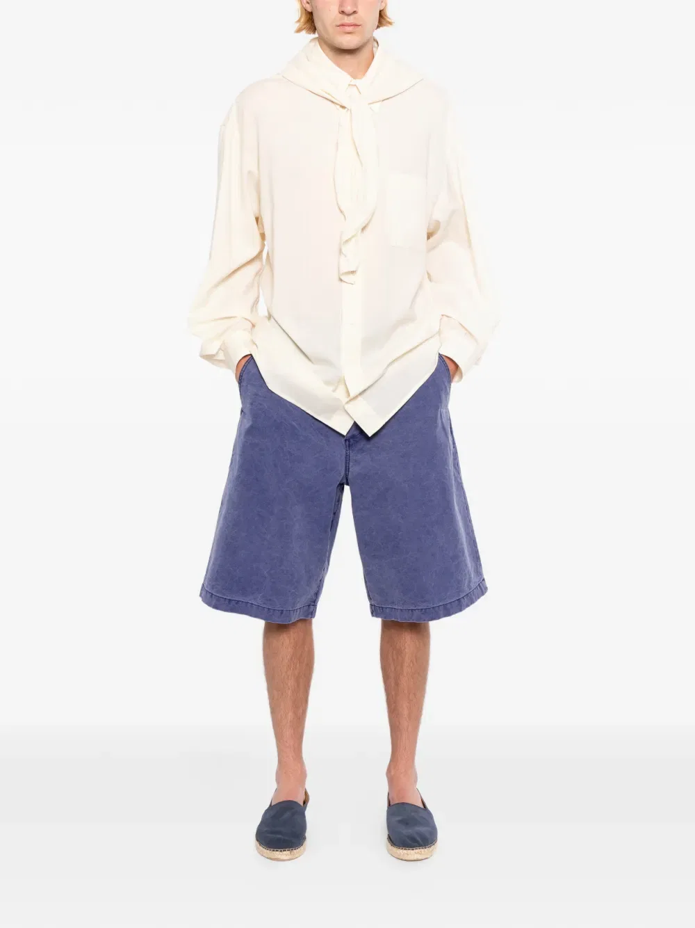 Шорты с эффектом кислотной стирки Jacquemus, фиолетовый — фото 2