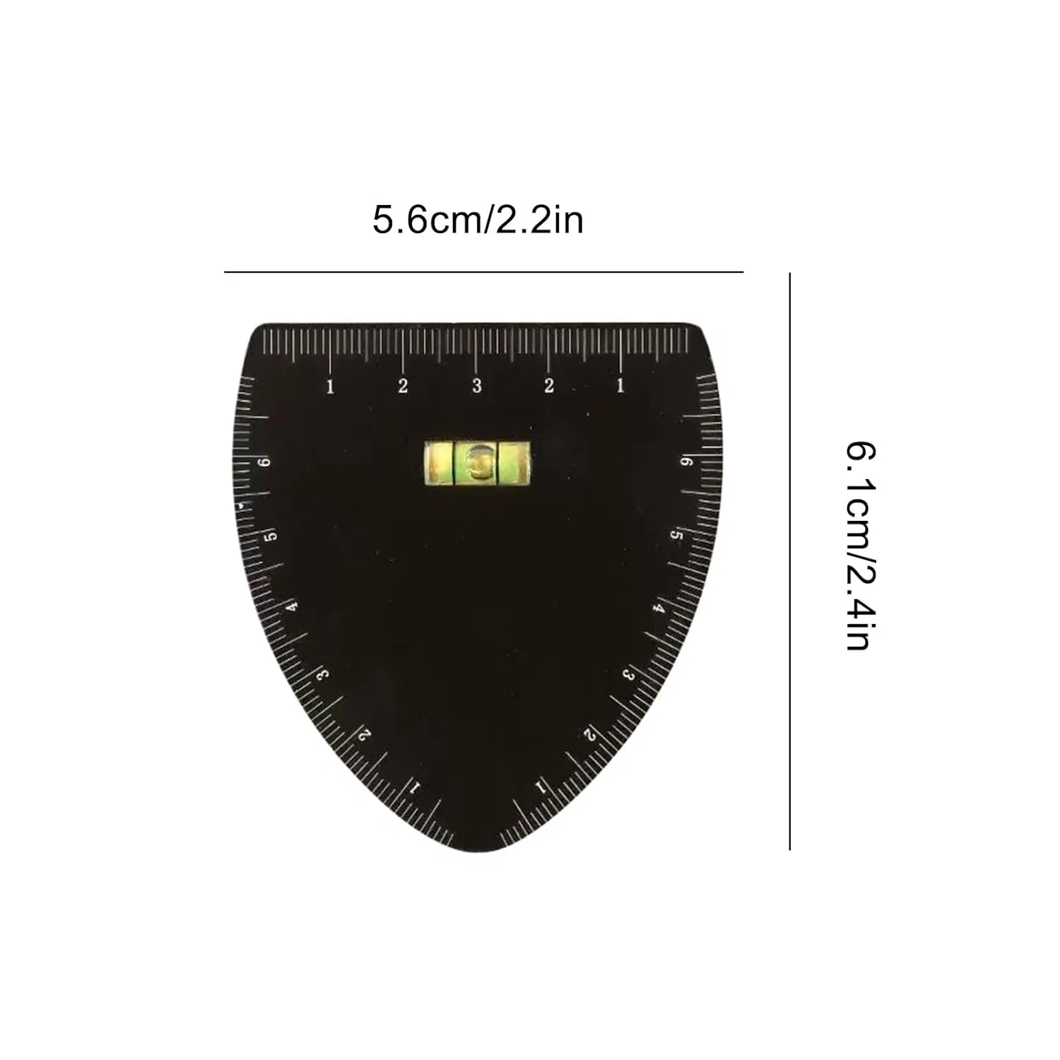 Линейка для бровей из нержавеющей стали, No brand, универсальная, 8,8x5,5 см — фото 2