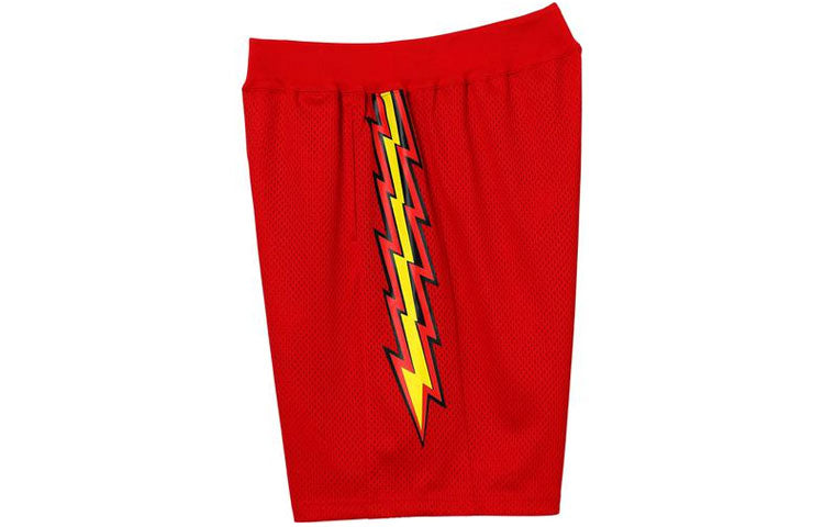 Спортивные шорты Supreme SS18 Bolt Basketball Short Red Mesh Flash Sports Shorts Unisex, красный — фото 3