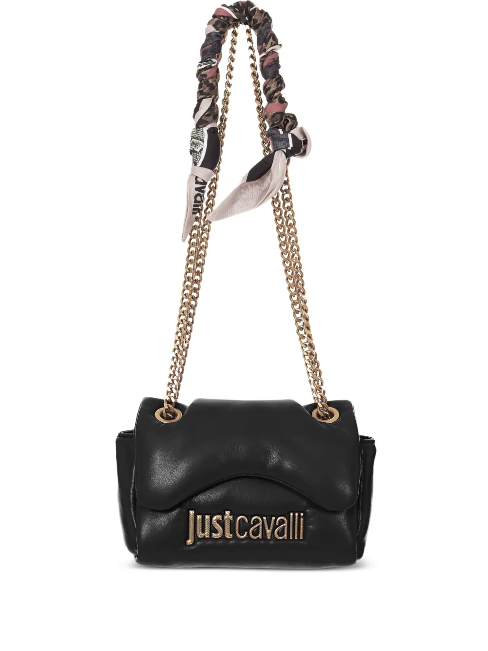 

Стеганая мини-сумка с ремнем-цепочкой Just Cavalli, черный