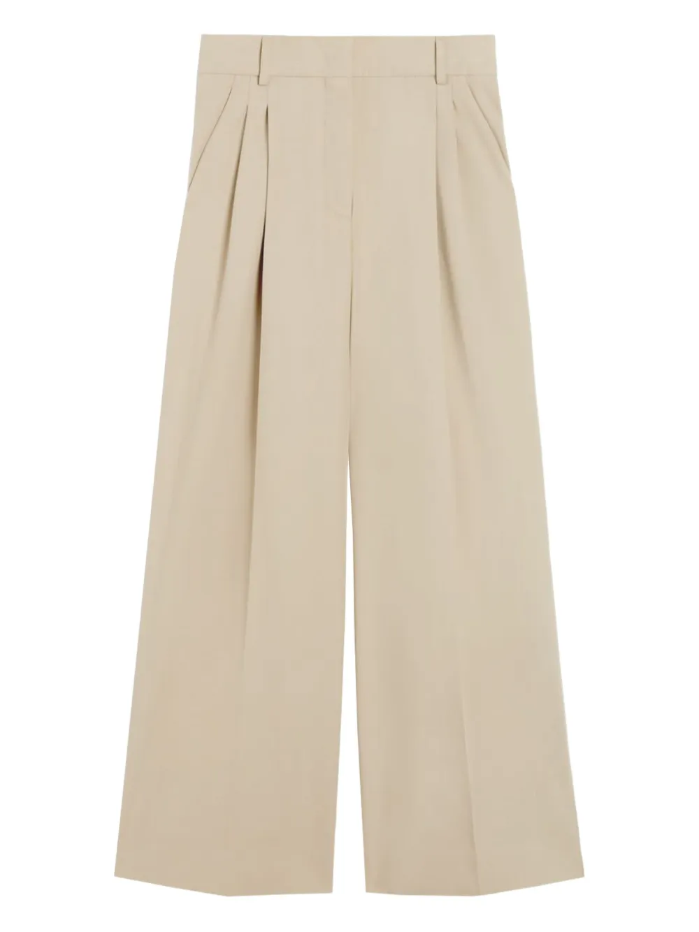 

Широкие брюки со складками Weekend Max Mara, нейтральный