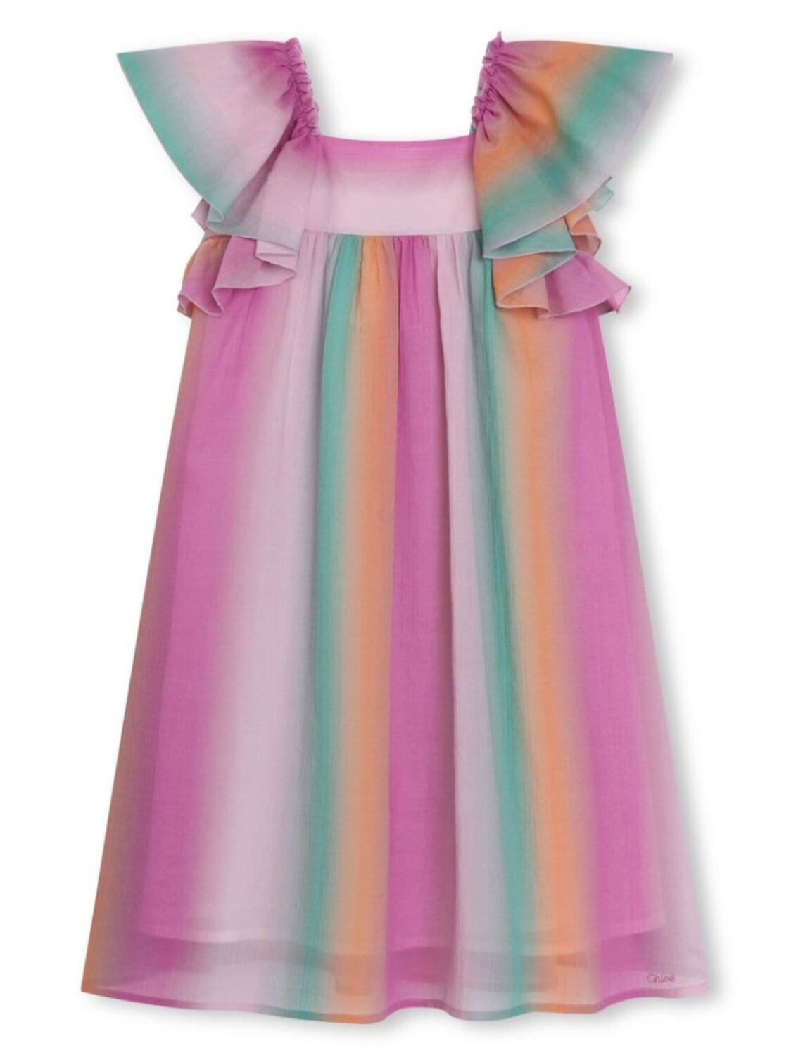 

Chloé Kids платье в полоску, розовый