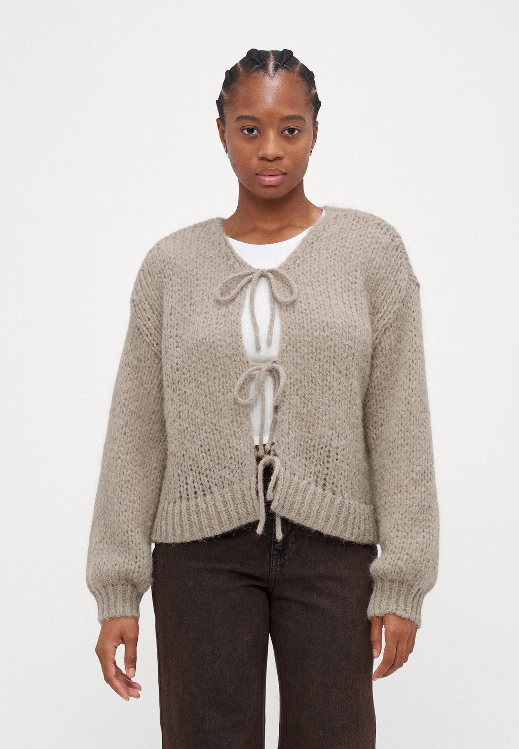 

Кардиган VMALOA BOW CARDIGAN Vero Moda Petite, бежевый