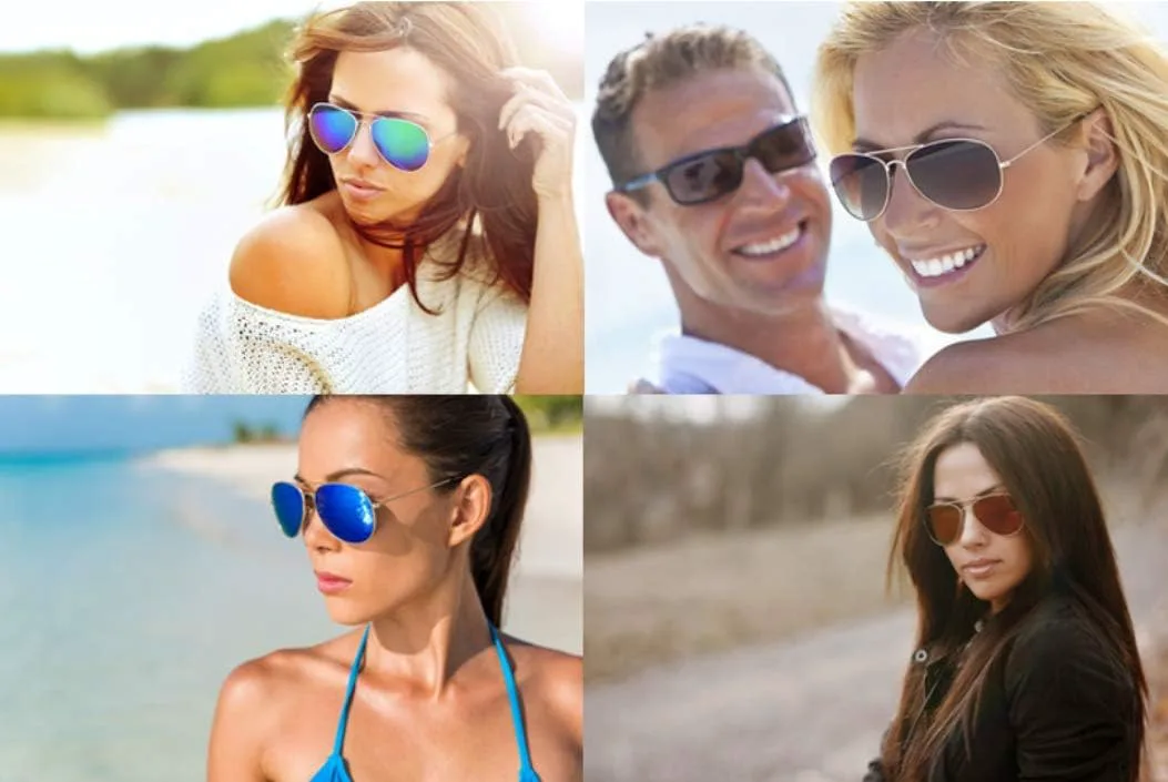 

Солнцезащитные очки My Shades - Авиаторские солнцезащитные очки с разноцветными линзами, классическая ретро-металлическая оправа WebDeals, Gold Frame, Multi-color