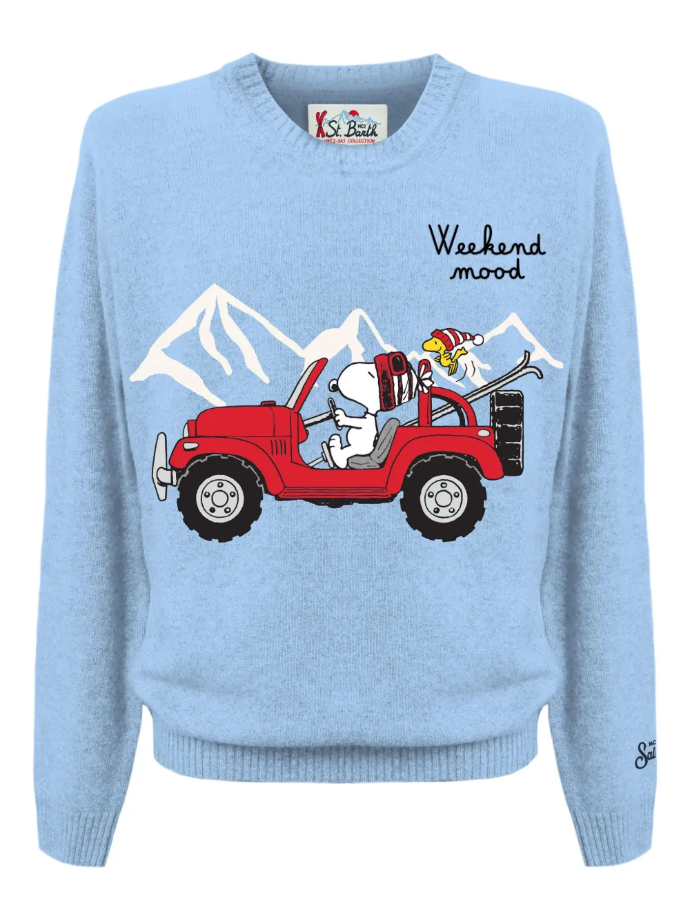 

Свитер с рисунком Снупи Mc2 Saint Barth Kids, синий