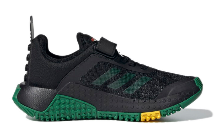 Кроссовки Lego X Kids, детские, низкие, черные/зеленые Adidas — фото 2