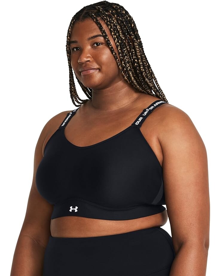 

Спортивный бюстгальтер Under Armour Plus Size Infinity Mid Impact, черный/белый