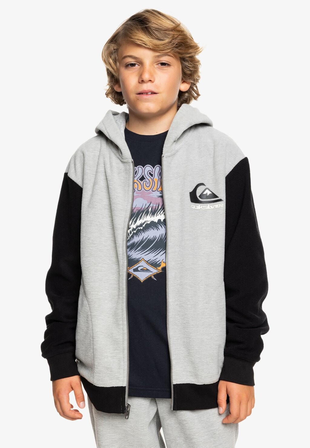 

Флисовая куртка ESSENTIAL Quiksilver, крапчатый темно-серый