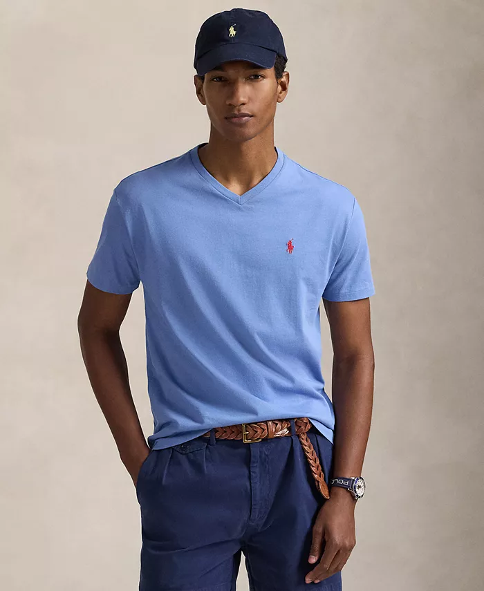 

Мужская футболка с V-образным вырезом Classic-Fit Polo Ralph Lauren, синий