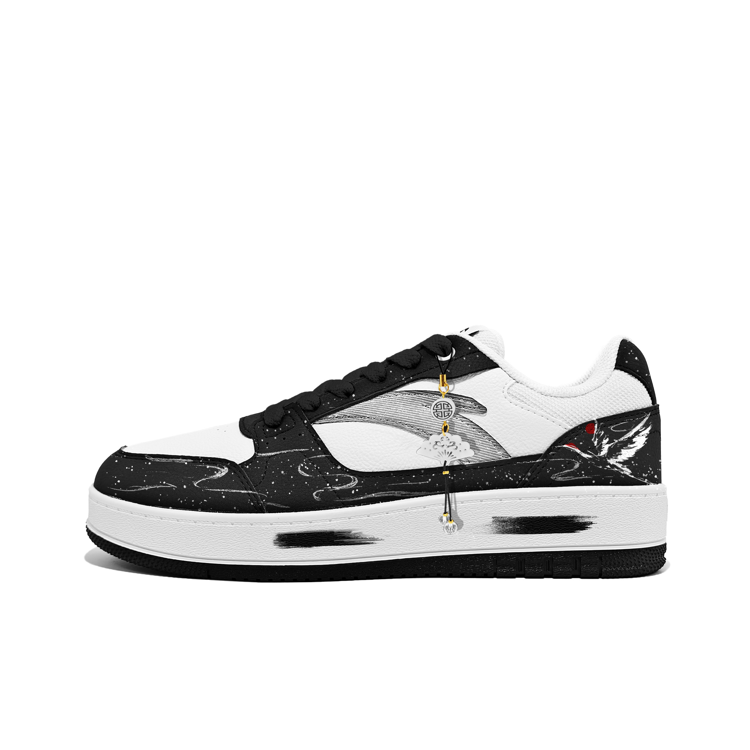 

Оригинальные 2 амортизация, износостойкие низкие кроссовки для скейтбординга унисекс white ANTA, черный