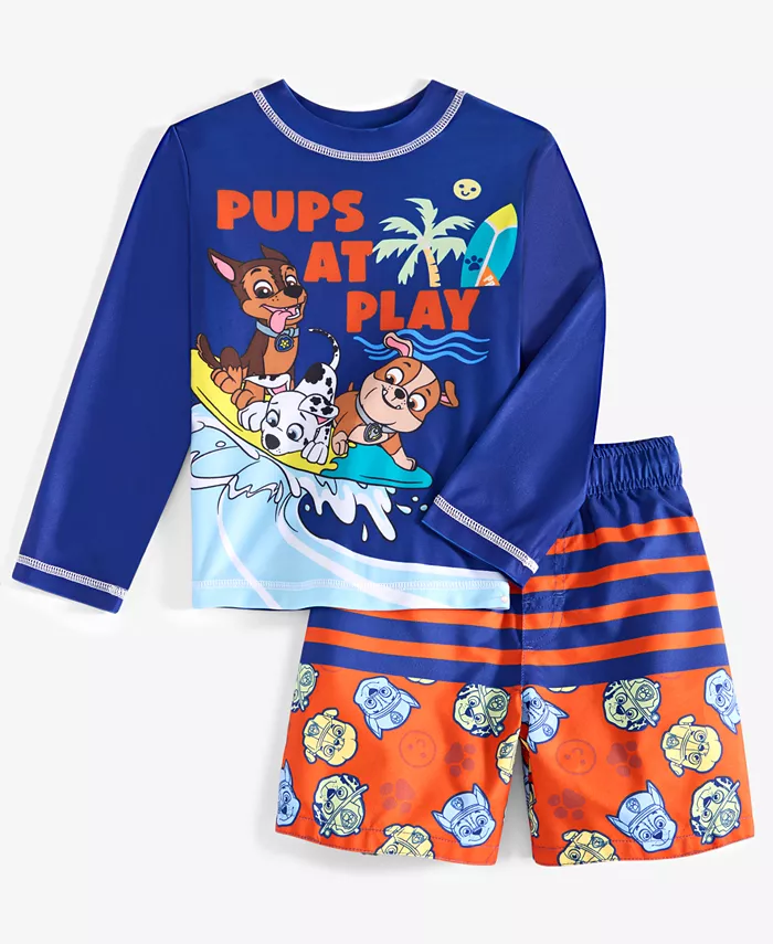 

Детский комплект для плавания: рашгард и плавки для мальчиков Paw Patrol, синий